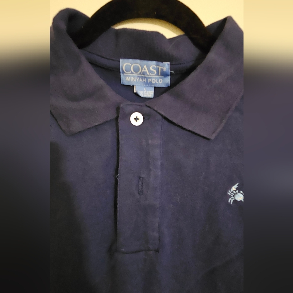 Men's Coast Navy Polo Size Large - Picture 2 of 4